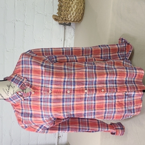 AMERICAN EAGLE LINEN BUTTON DOWN SZ SMALL - Picture 1 of 8